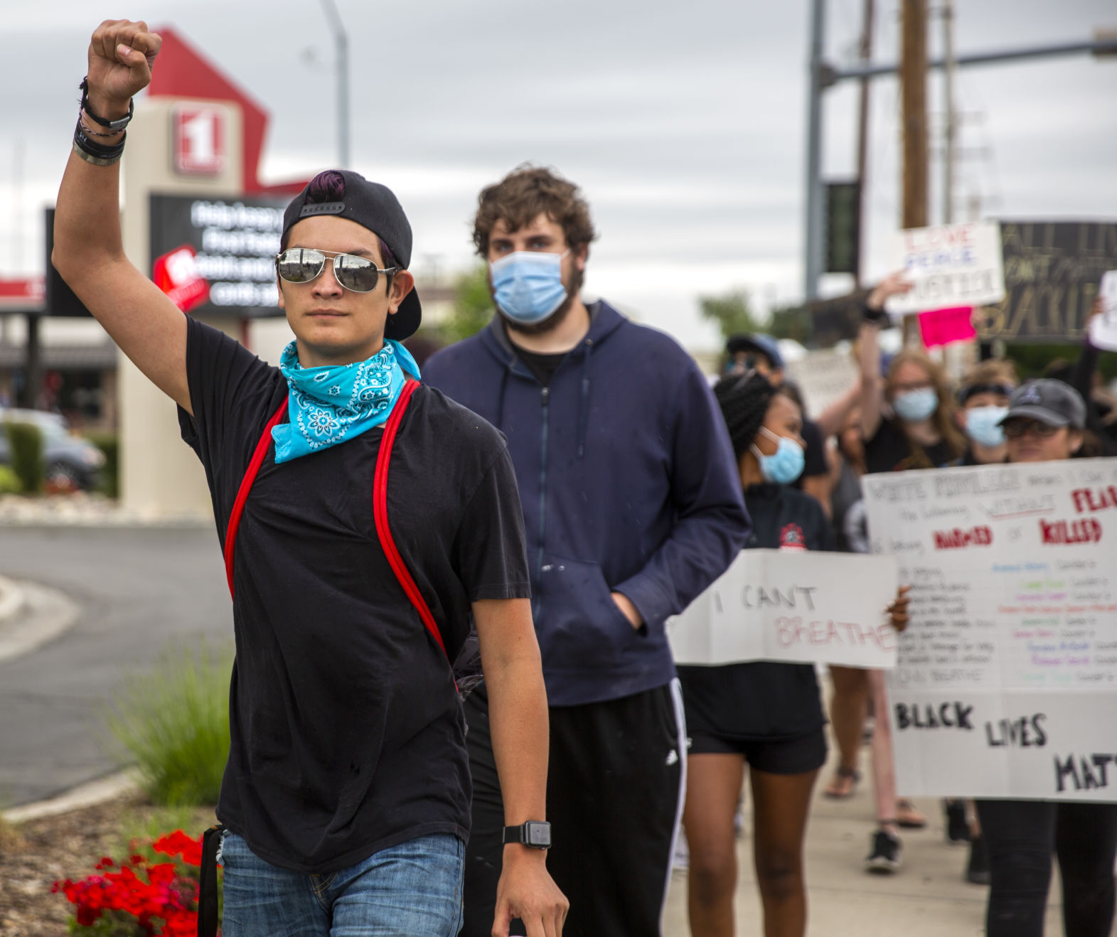 Citizens gather to protest police brutality
